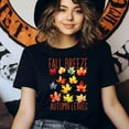 thumbnail image 3 of Fall Vibes Pumpkin Graphic Tee for Women, Cozy Autumn Aesthetic Shirt, CarolinaBlue, Size M, 3 of 6