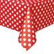 thumbnail image 1 of Polka Dot Plastic Tablecloth, 108" x 54", Red, 1 of 1