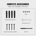thumbnail image 6 of SKYSHALO 1-3 Step Handrail, Black Steel Railing for Steps 330lbs Capacity Stair Handrail Baking Varnish Metal Handrail for Stairs Stylish Handrails for Outdoor Steps with Expansion Bolts & Drill Bit, 6 of 9