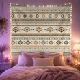 thumbnail image 2 of Geometric Diamond Pattern on Pale Sage Background, Cozy Rustic for Boho Decor Enthusiasts, Southwestern Textile Art, Housewarming Gift, Tapestry Wall Hanging for Bedroom and Living Room, 2 of 7