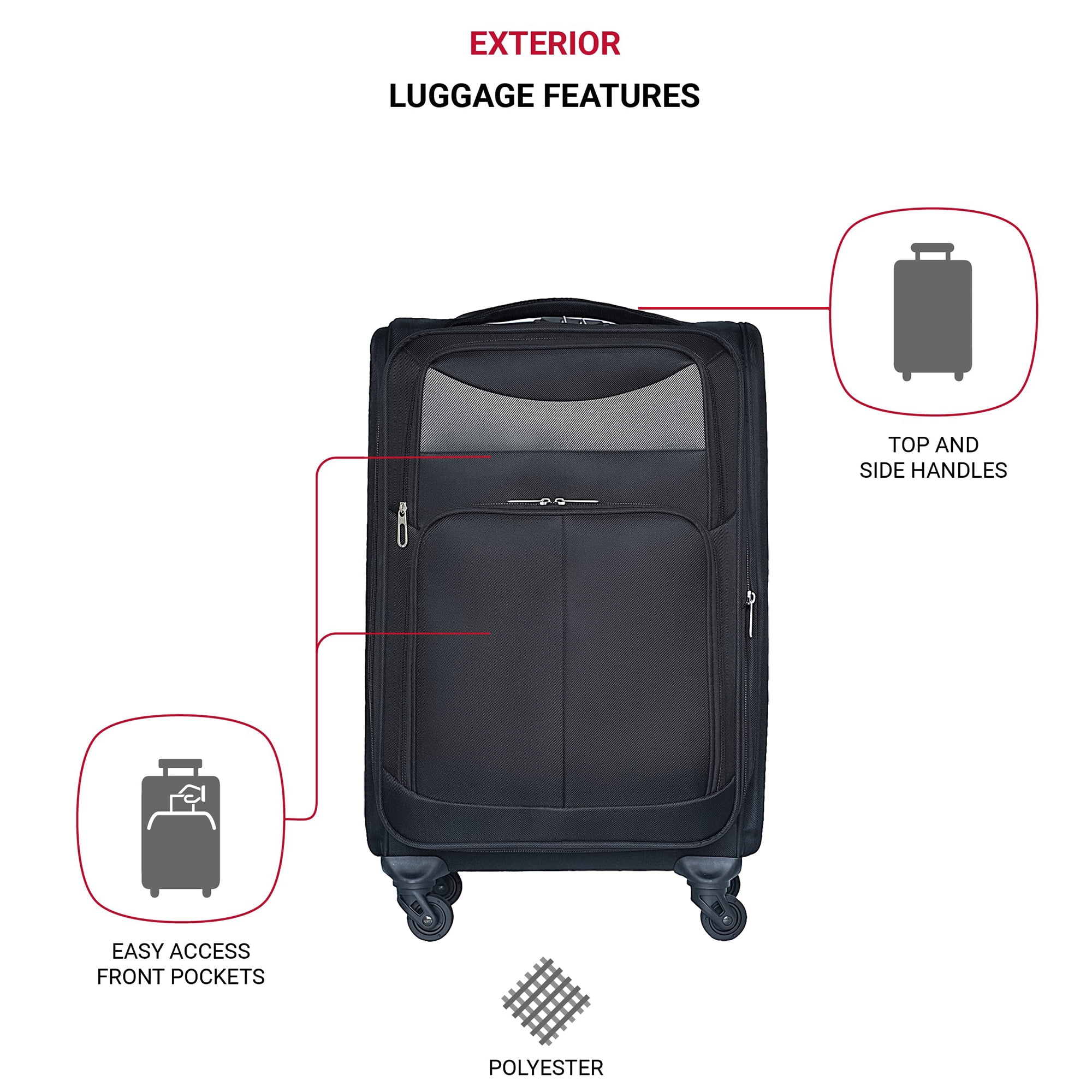 2PCS Oxford Suitcase set Traval Luggage Set without password lock Universal Wheel 20+24 inch