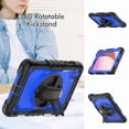 thumbnail image 4 of for Lenovo Tab M8 HD 4th Gen 2023 (TB-300XU TB-300FU) 8 inch Heavy Duty Shockproof Protective Rugged Case with Screen Protector Stand and Hand Strap Shoulder Strap,Black + Blue, 4 of 8