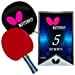 thumbnail image 3 of Butterfly B501FL Shakehand Table Tennis Racket | China Series | Racket and Case Set with Balanced Speed and Spin | Recommended for Beginning Level Players, Multi, 3 of 10