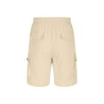 thumbnail image 4 of Blmnix Cargo Shorts Men's Shorts Mens Shorts Casual Chino Shorts Low Beige with Pockets Mens Pajama Shorts,XXL, 4 of 8
