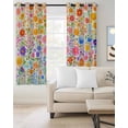 thumbnail image 2 of Spring Floral Blackout Curtains 39 Inches Long,Thermal Insualted Grommet Curtains & Drapes,Pastoral Colorful Botanical Summer Room Darking Curtains for Living Room Bedroom 2 Panels 27.5"W x39"L, 2 of 8
