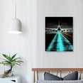 thumbnail image 3 of Nawypu Black Teal Airplane Wall Art Vintage Airplane Wall Decor Canvas Abstract Aviation Painting Decor Print and Framed Artwork for Modern Home Office Large Size Bedroom Decorations 16x20in, 3 of 4