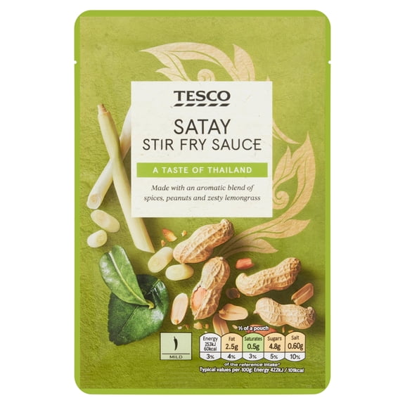 Tesco Satay Stir Fry Sauce 120G, Imported from Britain