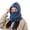Blue, variant on Warm Hooded Ushanka Hat Stylish Cap Headwear Winter Accessory for Women and Girls Winter Headwear