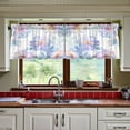 thumbnail image 3 of Yayeee Kitchen Curtains Tier Set of 2 Light Filtering 57"x36" Over Sink Window Panels, Pastel Flower Pattern, 3 of 7