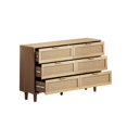 thumbnail image 4 of Shunda K 6 Drawers Dresser Particle Board Rattan Natural, 95.02 lb, 4 of 7