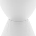 thumbnail image 6 of Pemberly Row Contemporary Plastic Ribbed Round End Table in White, 6 of 8