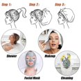 thumbnail image 3 of Bonnet de Douche de Luxe pour Femmes, Bonnets de Bain Imperméables avec Nœud, Bonnets de Douche Réutilisables, Bonnet de Douche Multifonctionnel, Maison, 3 of 3