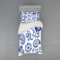 thumbnail image 2 of Ambesonne Paisley Bedding Set 4 Pcs, Watercolor Mandala, Queen, Navy Blue White, 2 of 3