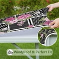 thumbnail image 6 of Pioneer Flower Floral Print Pattern Square Fitted Tablecloth with Elastic Edge,Square Table Cover,Washable Elastic Table Cover for Home Kitchen Party Decor 34"x34", 6 of 6