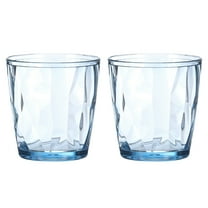 Uxcell 7oz Acrylic Drinking Glasses, 2Pack Plastic Reusable Tumblers Drinkware for Home Outdoors, Sky Blue