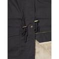 thumbnail image 4 of Ma Croix Womens Fur Lined Twill Vest With Hood Ultra Soft Faux Fur Lining Zip Up Cargo Gilet Heat Insulation, 4 of 6