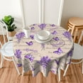 thumbnail image 6 of Vintage Purple Lavender Floral Butterfly Round Tablecloth 60 Inch, Decorative Holiday Home Party Table Cloth for Kitchen Dining Picnic Table Cover, 6 of 6