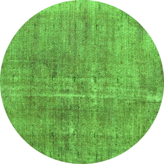 Ahgly Company Machine Washable Indoor Round Persian Green Bohemian Area Rugs, 6' Round