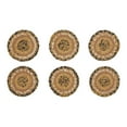 thumbnail image 2 of VHC Brands Kettle Grove, Primitive Jute Coasters, Tan & Black, 4 inch, Set of 6, 2 of 5