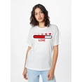 thumbnail image 1 of Valentine'S Day Gift Featuring a Full Heart Progress Bar Pattern, Stylish And Trendy Women'S Casual Sports Top, Round Neck Short Sleeve T-Shirt Available in Multiple Colors Tee For Adult, Men, Women,, 1 of 7