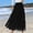 *Black, variant on ClodeEU Women's High Waist A Line Tiered Ruffle Maxi Skirt,Flowy Elastic Waist Long Skirt with Pockets Black,Women's Plus L
