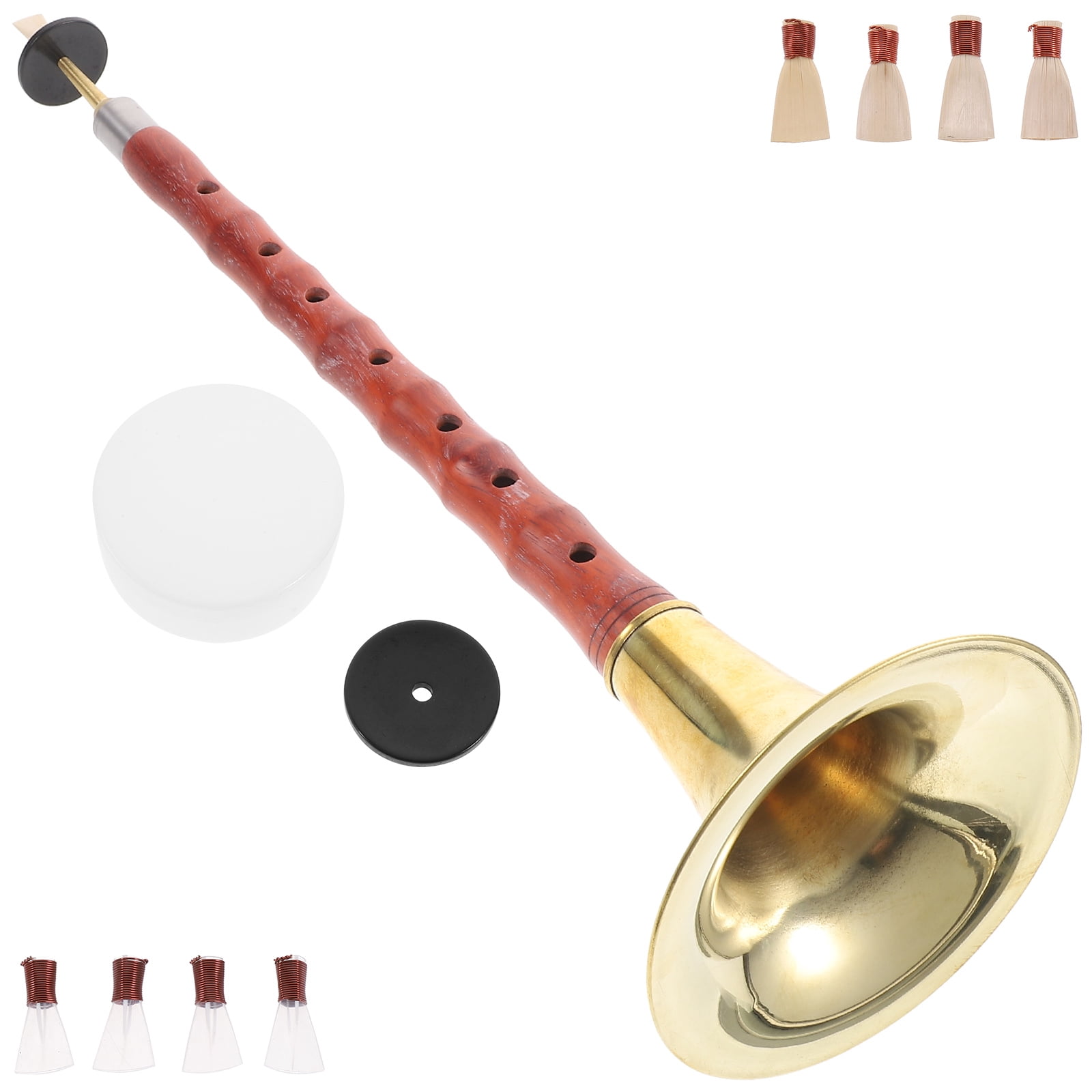 LABSERRON Professional Chinese Suona Instrument Assorted Color Red Sandalwood Metal for Playing