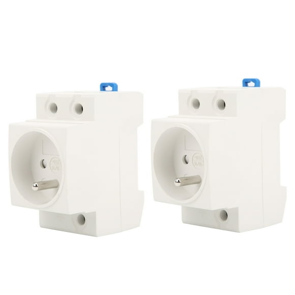 2Pcs Power Socket Electrical Rail Adapter Outlet Industrial Connector FR Plug AC250V 10‑16A