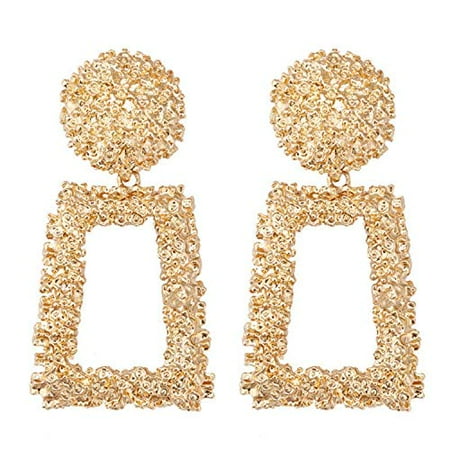New Women Gold Silver Geometric Statement Drop Dangle Earrings Wedding Jewelry New Women Gold Silver Geometric Statement Drop Dangle Earrings Wedding Jewelry
