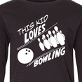 thumbnail image 4 of Inktastic This Kid Loves Bowling Long Sleeve Youth T-Shirt, 4 of 5