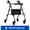 Black, variant on Medline Rolling Walker, Rollator with Seat and 6-In Wheels, Lightweight, Black, 250-lb Capacity, Aluminum