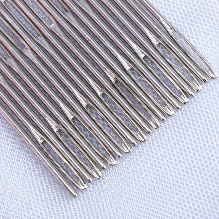 Large Eye Blunt Needles with Pin Cushion, 15 Pcs Stainless Steel Yarn  Knitting Needles , Suitable for Crochet Projects, Silver Sewing Needles,  Knitting Darning Needles with Clear Bottle 