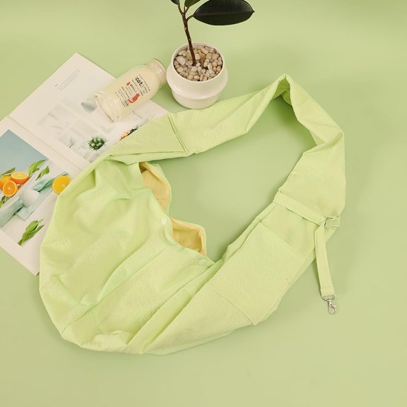 GASTROPOD Pet Cat Sling Carrier, Cat Travel Bag, Pet Soft Pouch and Tote Design, Shoulder Strap Hands Free Safe-Suitable for Puppy, Small Dogs Cats Outdoor (Green)