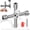 Silver, variant on 4 Way Cross Key Multifunction Opening Cross Key with Bit Heavy Duty and Portable for Water Meter Gas Meter Valves Faucets