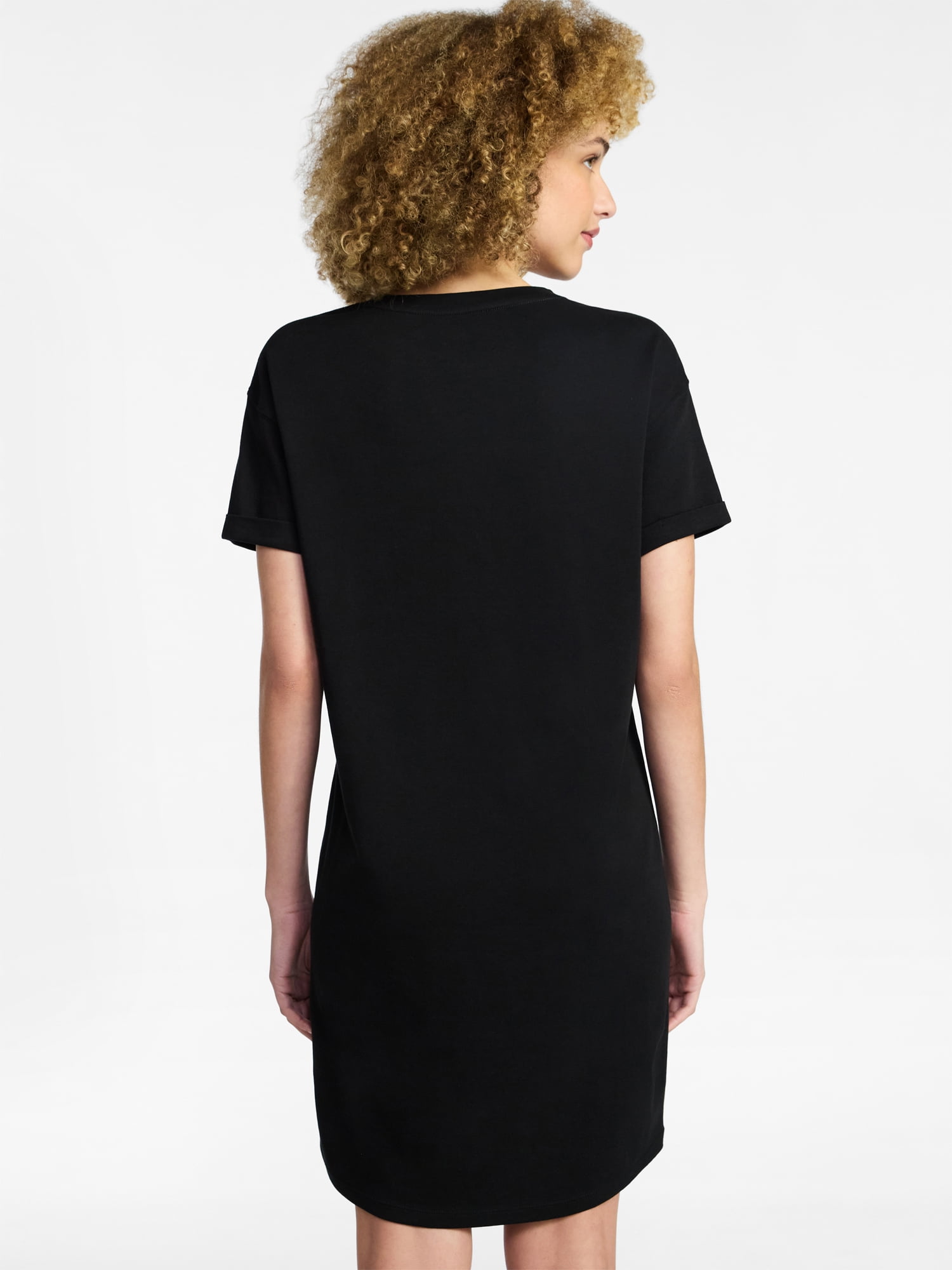 Time and Tru Women's Cotton T-Shirt Dress with Short Sleeves, Sizes XS-XXXL