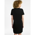 thumbnail image 4 of Time and Tru Women's Cotton T-Shirt Dress with Short Sleeves, Sizes XS-XXXL, 4 of 6