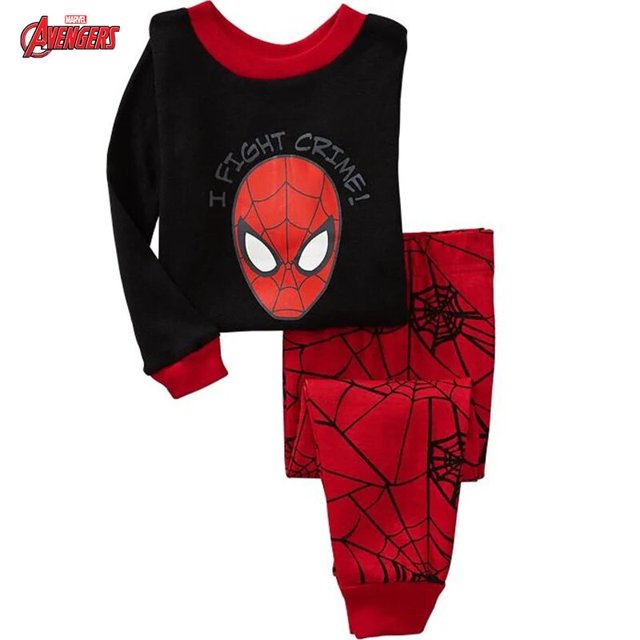 Disney-Conjunto de ropa de Anime de Marvel para niños, disfraz de Spiderman, pijamas familiares para niños de 2 a 7 años, regalo de dibujos animados, primavera y otoño
