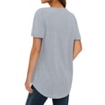 thumbnail image 2 of Dellytop Womens V Neck Lace Up Criss Cross Short Sleeve T Shirts, 2 of 3