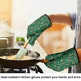 thumbnail image 4 of Cute Oven Mitts,Green Christmas Gingerbread Man Pattern Oven Mitt 2-Pack Set,Kitchen Gloves for Oven,Heat Resistant Oven Mitts 7.7"x12", 4 of 7