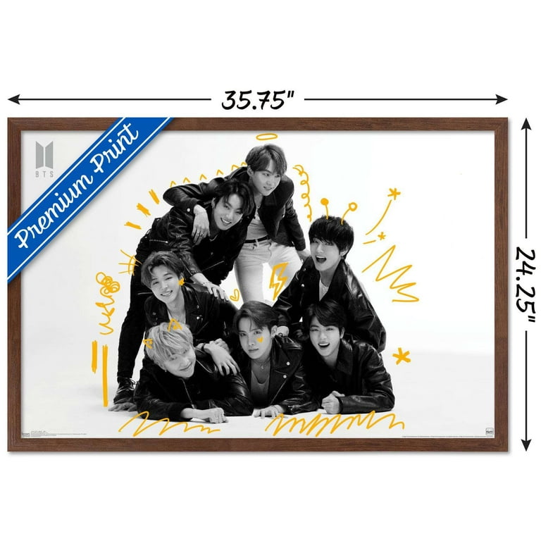 BTS - MOS7 - BW Wall Poster, 22.375