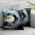 thumbnail image 3 of Chilfamy Abstract Art Pillow Covers for Couch Sofa Indoor Outdoor Zipper Closure Throw Pillow Cover 1PC 22x22in, 3 of 5