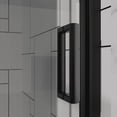 thumbnail image 5 of Pivot Shower Doors, 32" W x 72" H Frameless Bi-fold Swing Shower Door,1/4" (6mm) Clear Tempered Glass, Matte Black, Reversible Installation, 5 of 8