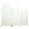 thumbnail image 6 of Efavormart Set Of 3 | Matte Ivory Spandex Fitted Wedding Arch Covers For Round Top Chiara Backdrop Stands - 5ft, 6ft, 7ft, 6 of 7