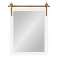 thumbnail image 6 of Kate and Laurel Skylan Modern Farmhouse Decorative Wood Framed Wall Mirror, 24 x 30, White and Antique Gold, Barn Door-Inspired Transitional Wall Hanging Mirror for Bathroom or Living Room Uses, 6 of 8