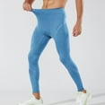thumbnail image 2 of YLSDY Stretch Comfy Pants for Men Running Tights Workout Baselayer Gym Athletic Yoga Leggings with Pockets Light Blue S, 2 of 9