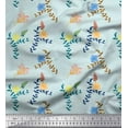 thumbnail image 1 of Soimoi Rayon Fabric Leaves & Floral Artistic Printed Fabric 1 Yard 42 Inch Wide, 1 of 3