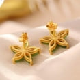 thumbnail image 6 of K-KED Real 925 Sterling Silver Stud Women Natural Jade Jasper Star Flower Earrings, 6 of 6