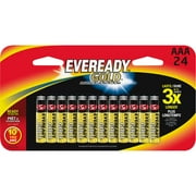 Angle View: Energizer, EVEA92BP24HT, Gold Alkaline AAA Batteries, 24 / Pack
