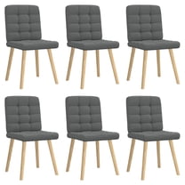 vidaXL Dining Chair Set of 6 Dark Grey