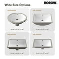 thumbnail image 3 of HOROW 23.62'' X 15.55'' Vitreous China Rectangular Modern Undermount Bathroom Sink with Overflow, 3 of 5