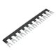 thumbnail image 3 of Pack of 10 insulated 25A fork type terminal strips, black, TB 2512, 3 of 3